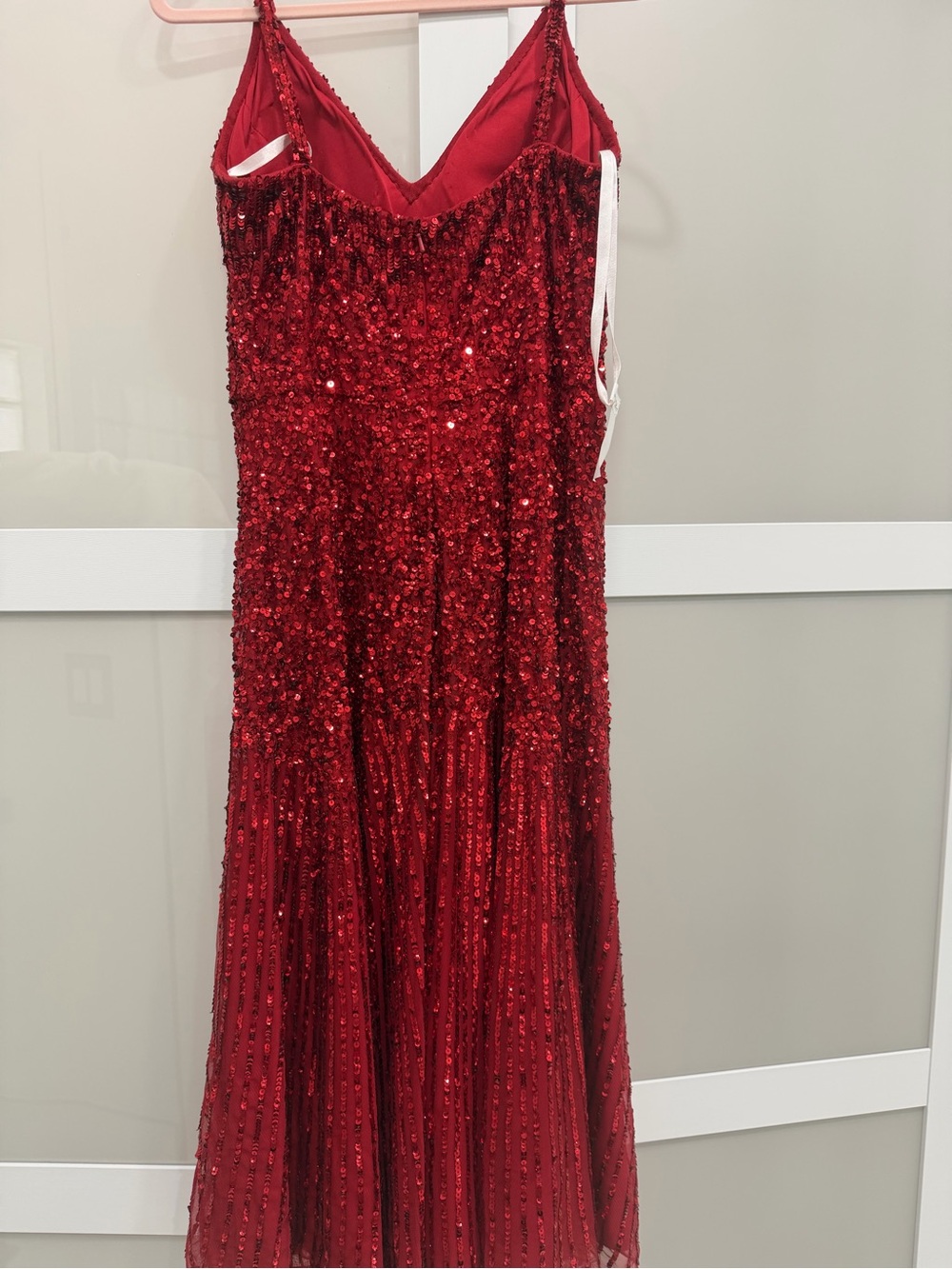 Red Sequin Party Dress